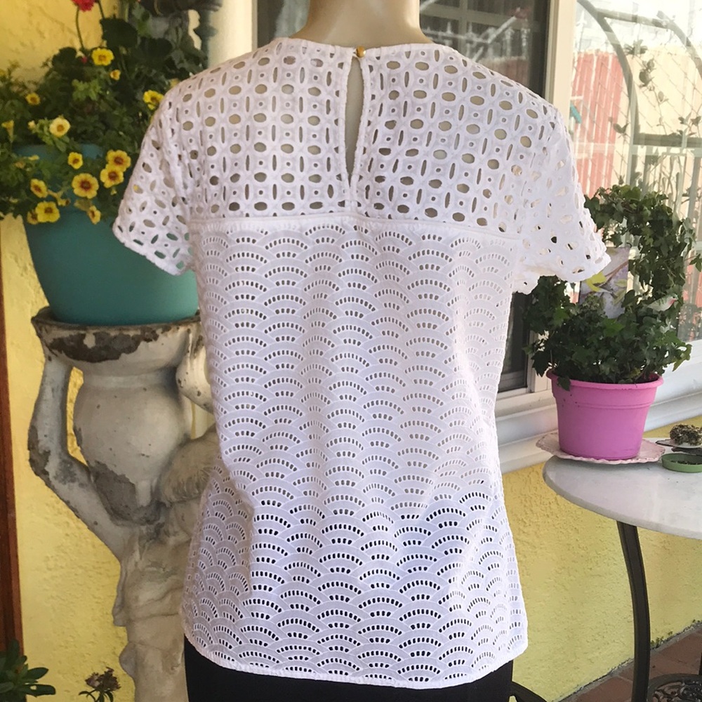 Banana Republic poppy white lace blouse - Picture 2 of 8